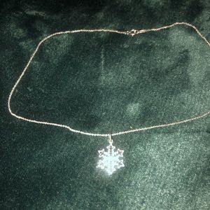 Tiffany & co Snowflake charm w/ Tiffany chain